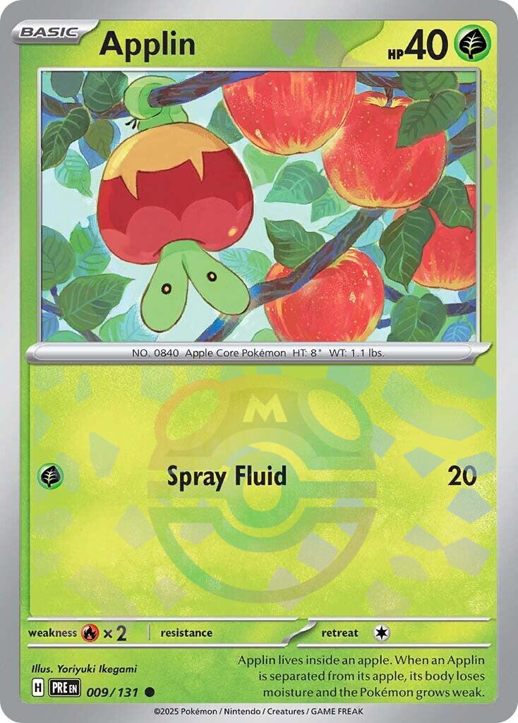 Applin (009/131) (Master Ball Pattern) [Scarlet & Violet: Prismatic Evolutions] | Good Games Modbury