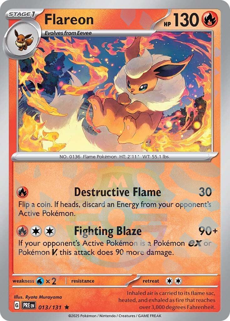 Flareon (013/131) (Master Ball Pattern) [Scarlet & Violet: Prismatic Evolutions] | Good Games Modbury