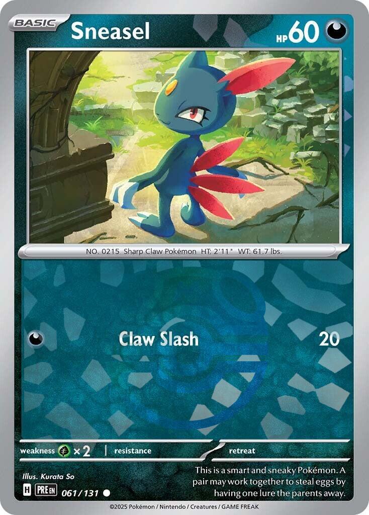 Sneasel (061/131) (Master Ball Pattern) [Scarlet & Violet: Prismatic Evolutions] | Good Games Modbury