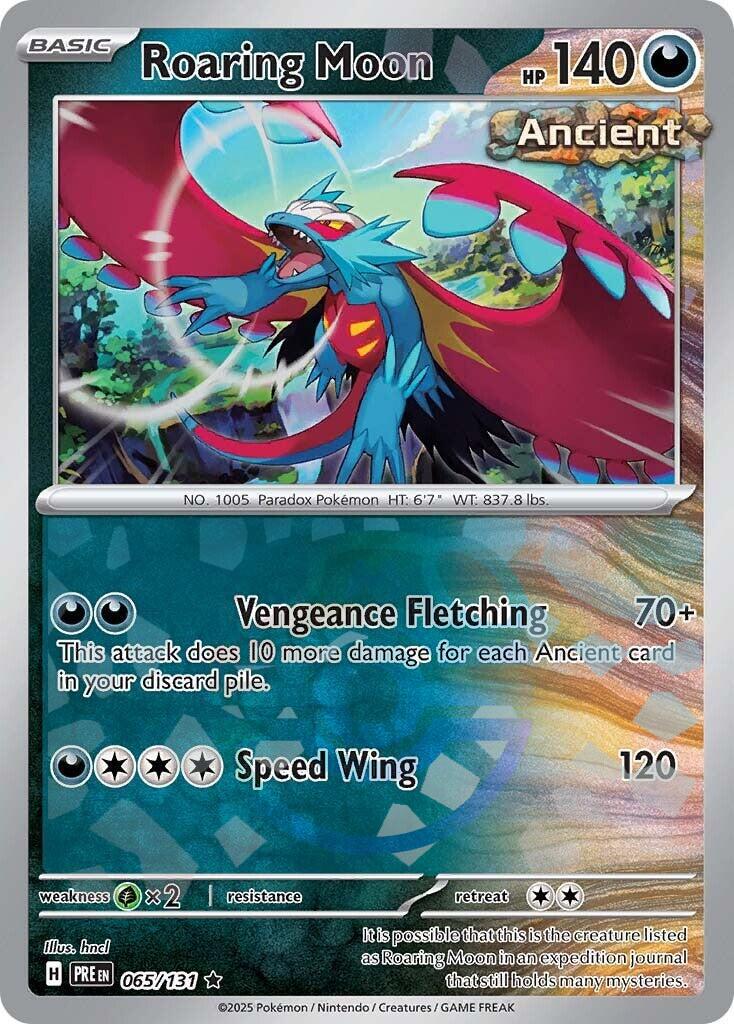 Roaring Moon (065/131) (Master Ball Pattern) [Scarlet & Violet: Prismatic Evolutions] | Good Games Modbury