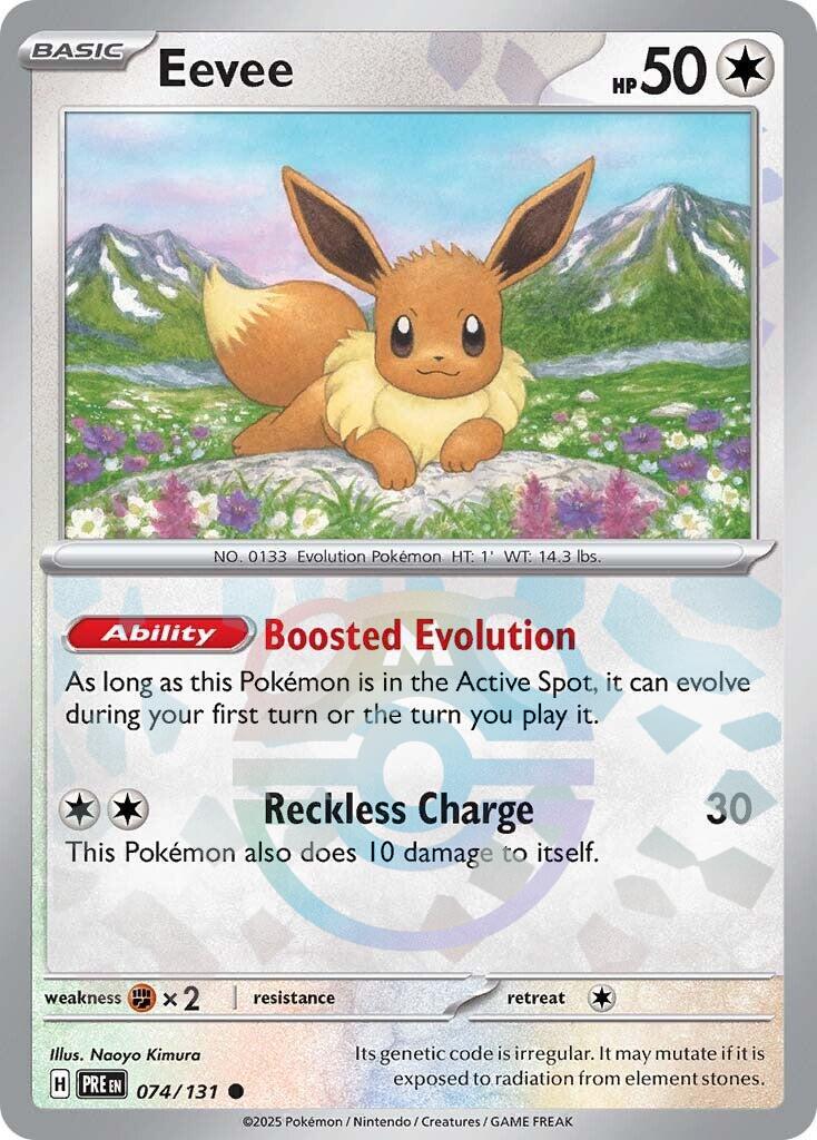 Eevee (074/131) (Master Ball Pattern) [Scarlet & Violet: Prismatic Evolutions] | Good Games Modbury