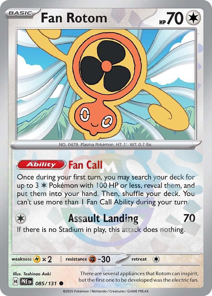 Fan Rotom (085/131) (Master Ball Pattern) [Scarlet & Violet: Prismatic Evolutions] | Good Games Modbury