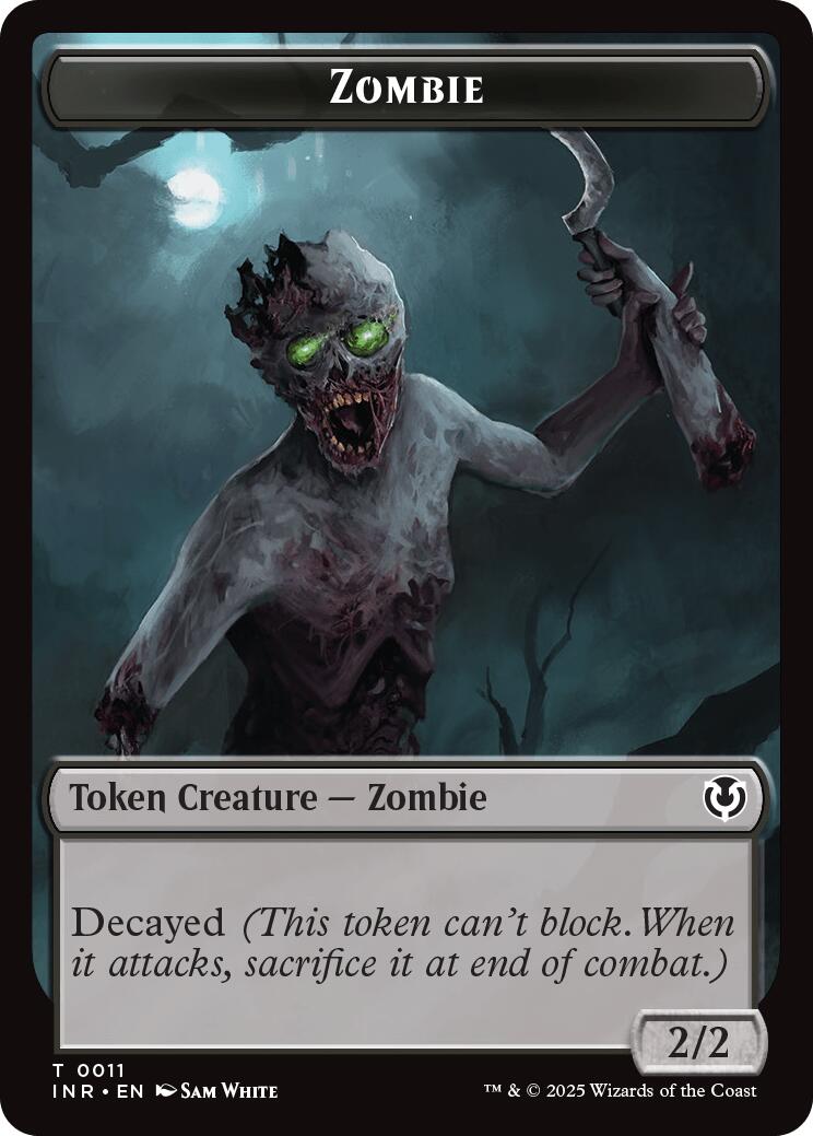 Zombie (0011) // Zombie (0012) Double-Sided Token [Innistrad Remastered Tokens] | Good Games Modbury