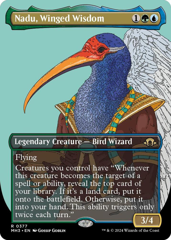 Nadu, Winged Wisdom 377 (Modern Horizons 3)  - Borderless | Good Games Modbury