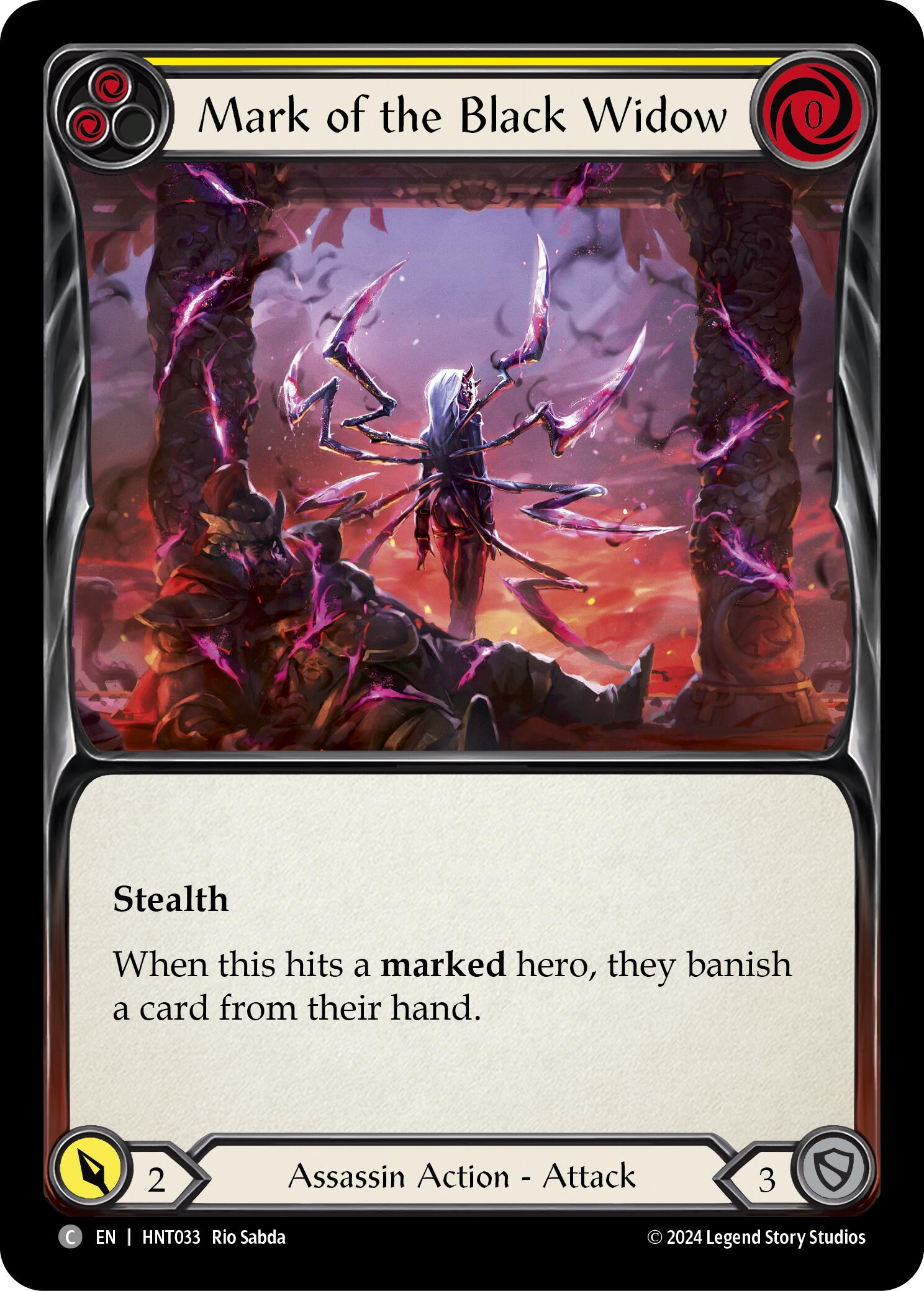 Mark of the Black Widow (Yellow) [HNT033] (The Hunted) | Good Games Modbury