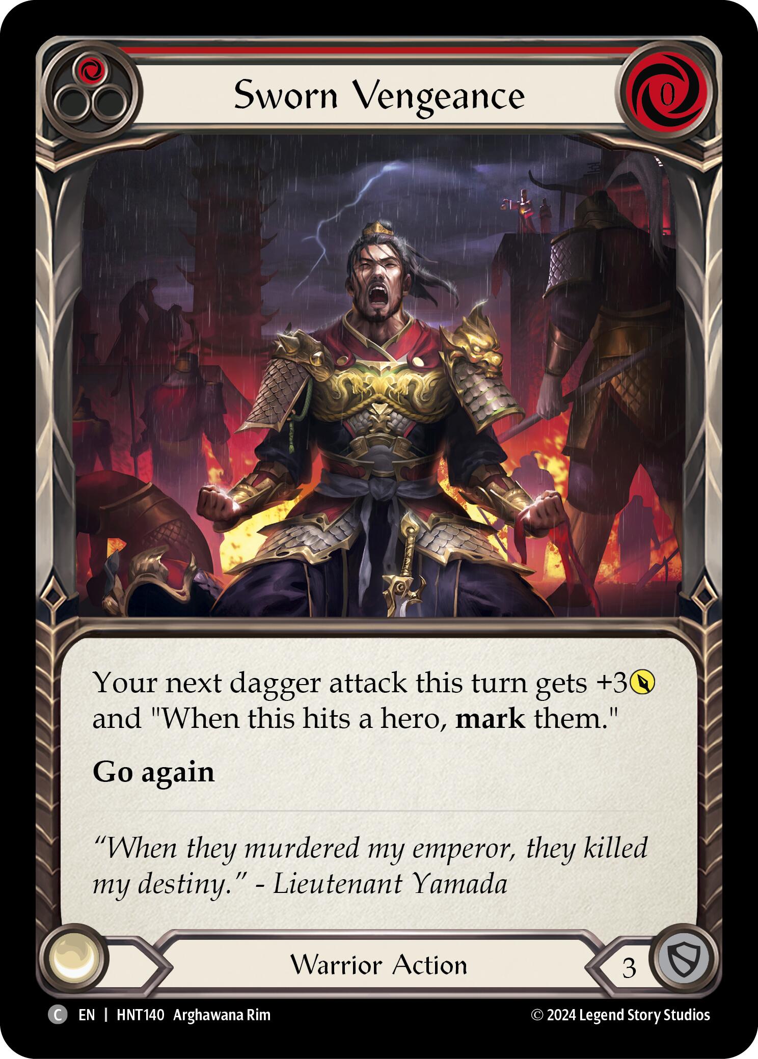 Sworn Vengeance (Red) [HNT140] (The Hunted) | Good Games Modbury