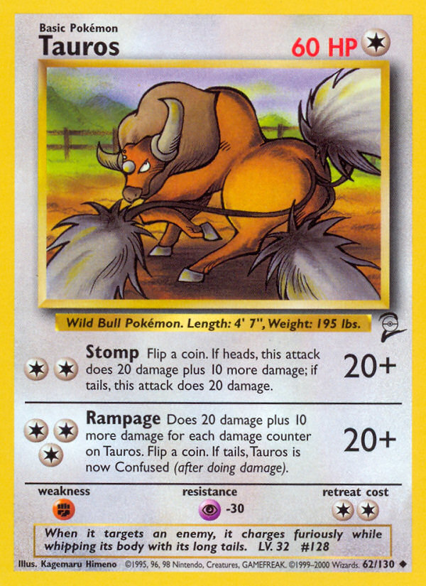 Tauros (62/130) [Base Set 2] | Good Games Modbury