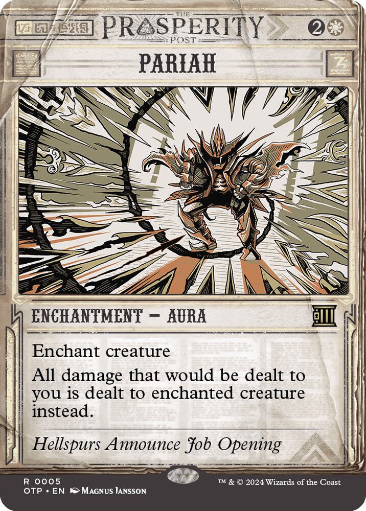 Pariah 5/65 (Outlaws of Thunder Junction: Breaking News)  - Showcase Foil | Good Games Modbury
