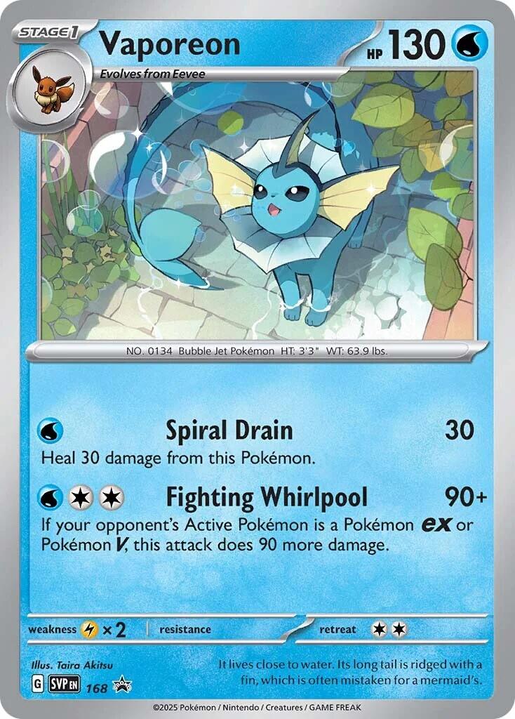 Vaporeon (SVP168) [Scarlet & Violet: Black Star Promos] | Good Games Modbury