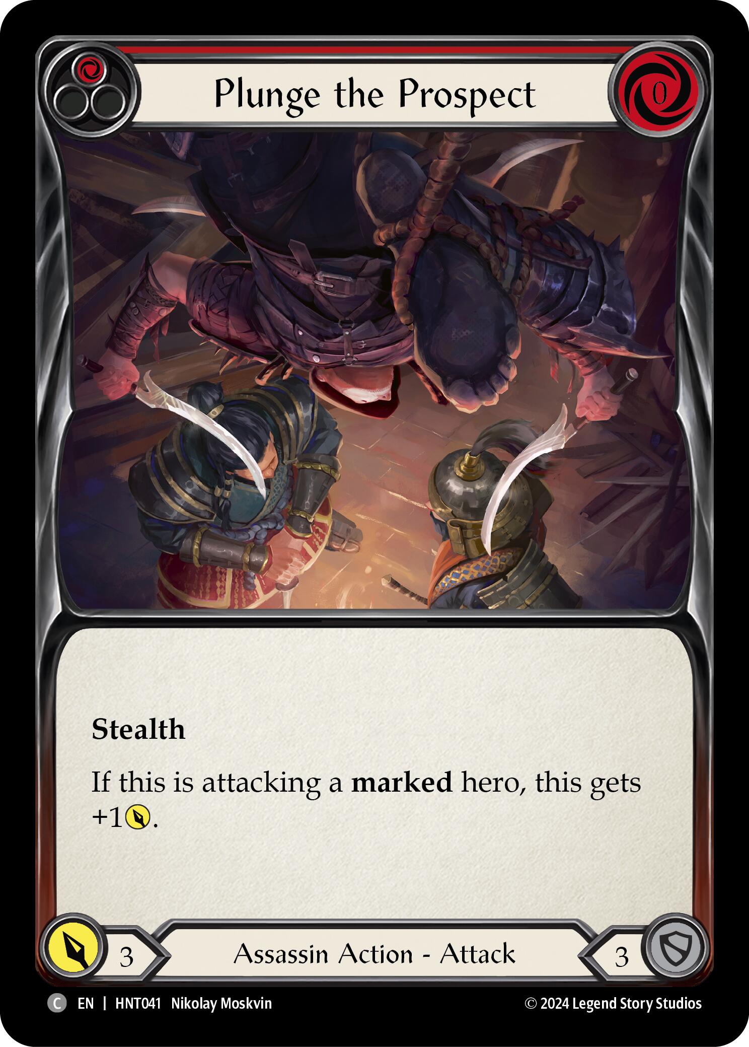 Plunge the Prospect (Red) [HNT041] (The Hunted)  Rainbow Foil | Good Games Modbury