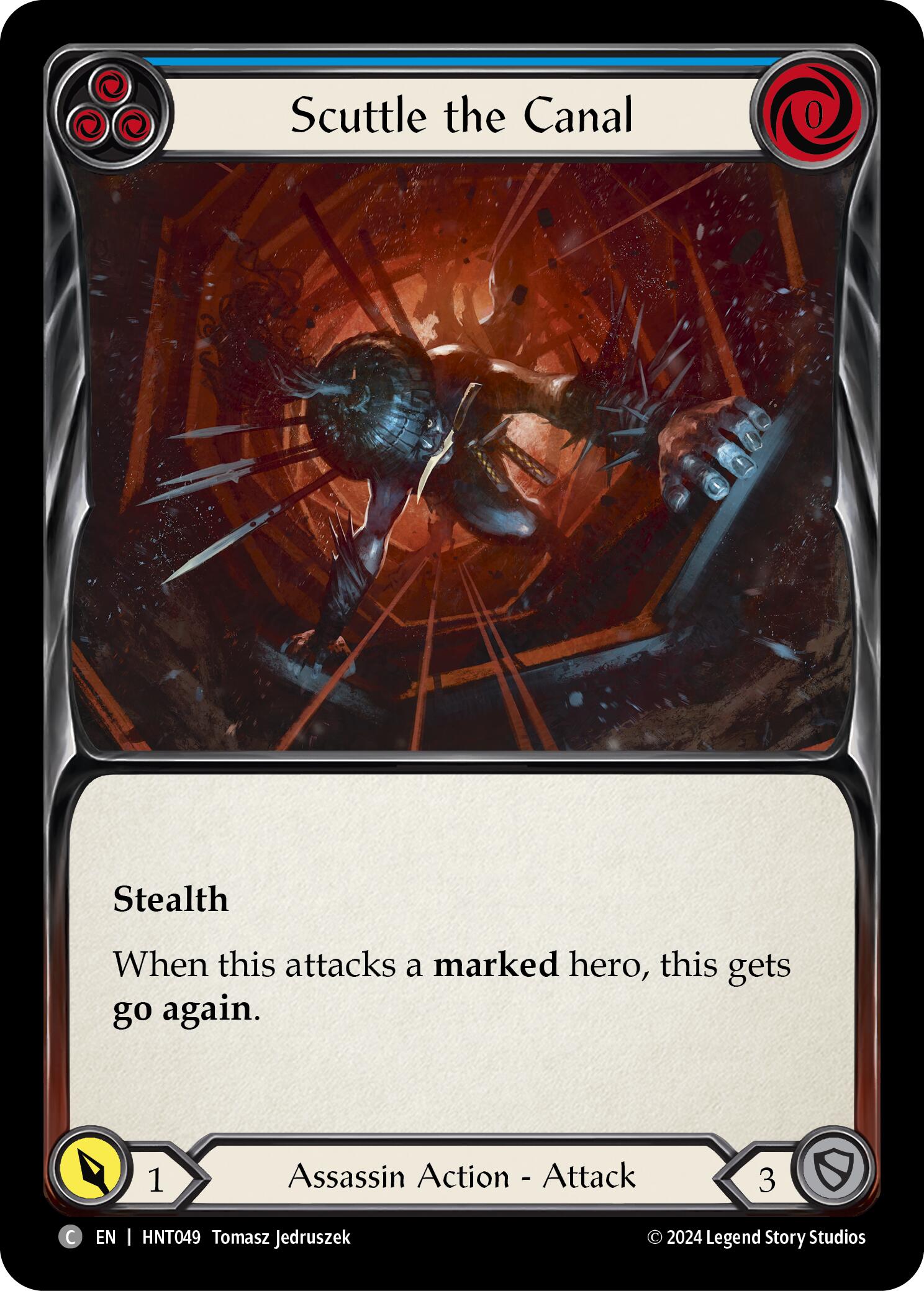 Scuttle the Canal (Blue) [HNT049] (The Hunted)  Rainbow Foil | Good Games Modbury