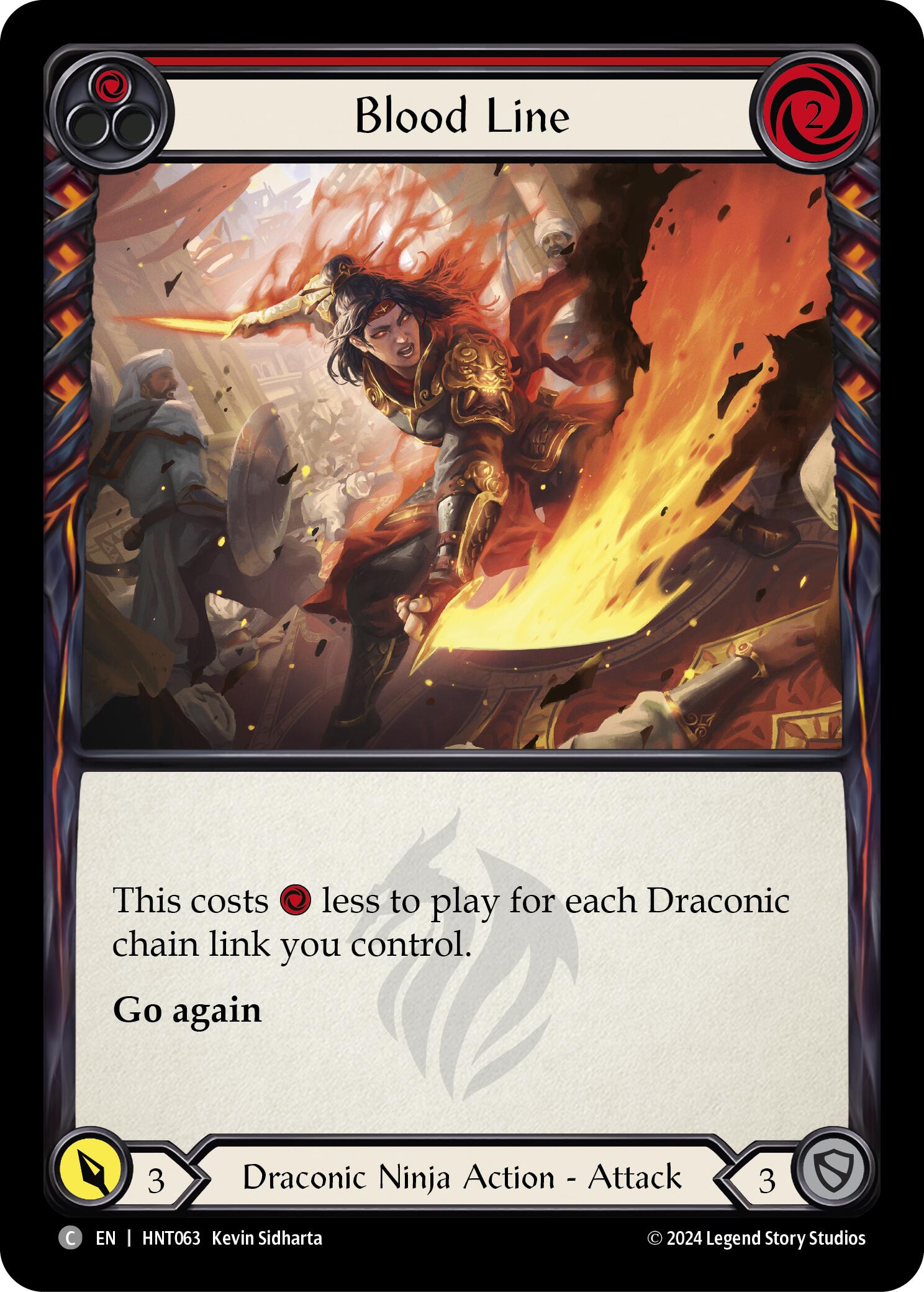 Blood Line (Red) [HNT063] (The Hunted)  Rainbow Foil | Good Games Modbury