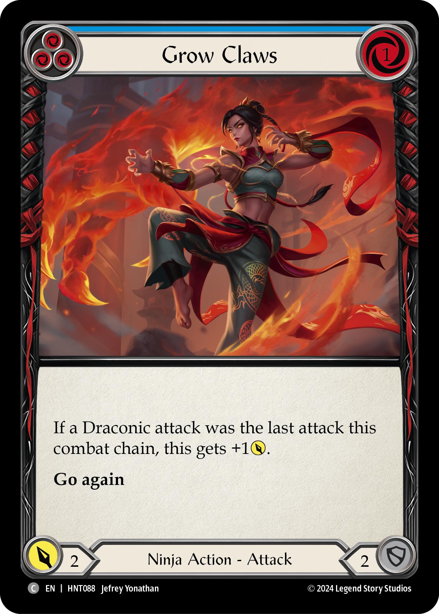 Grow Claws (Blue) [HNT088] (The Hunted)  Rainbow Foil | Good Games Modbury