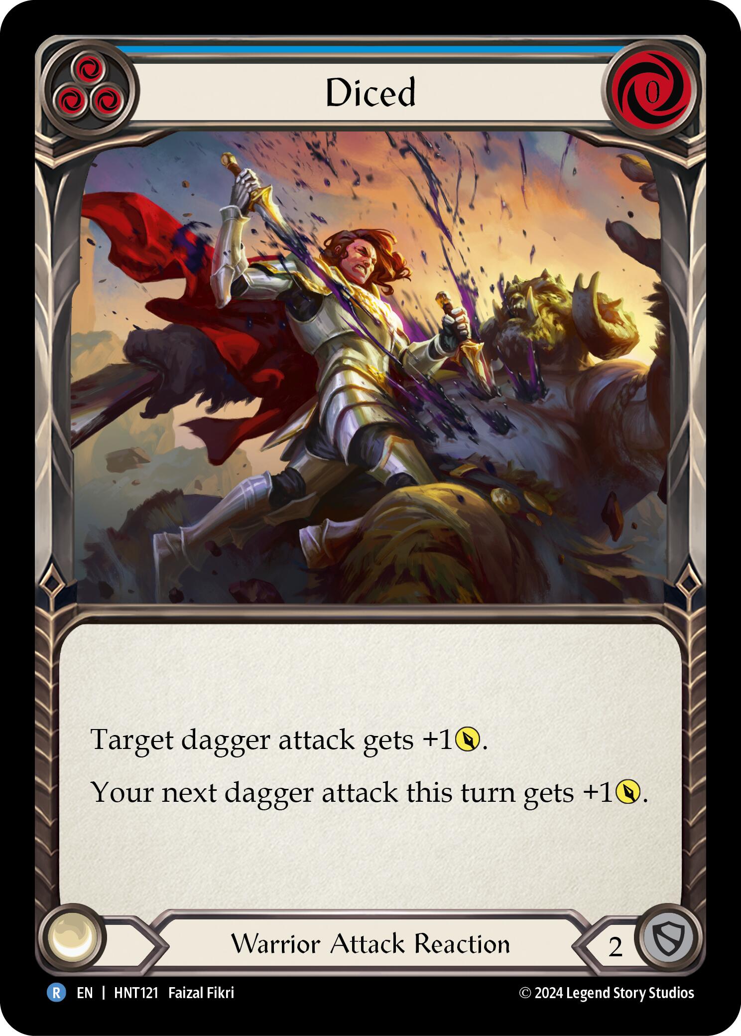 Diced (Blue) [HNT121] (The Hunted)  Rainbow Foil | Good Games Modbury