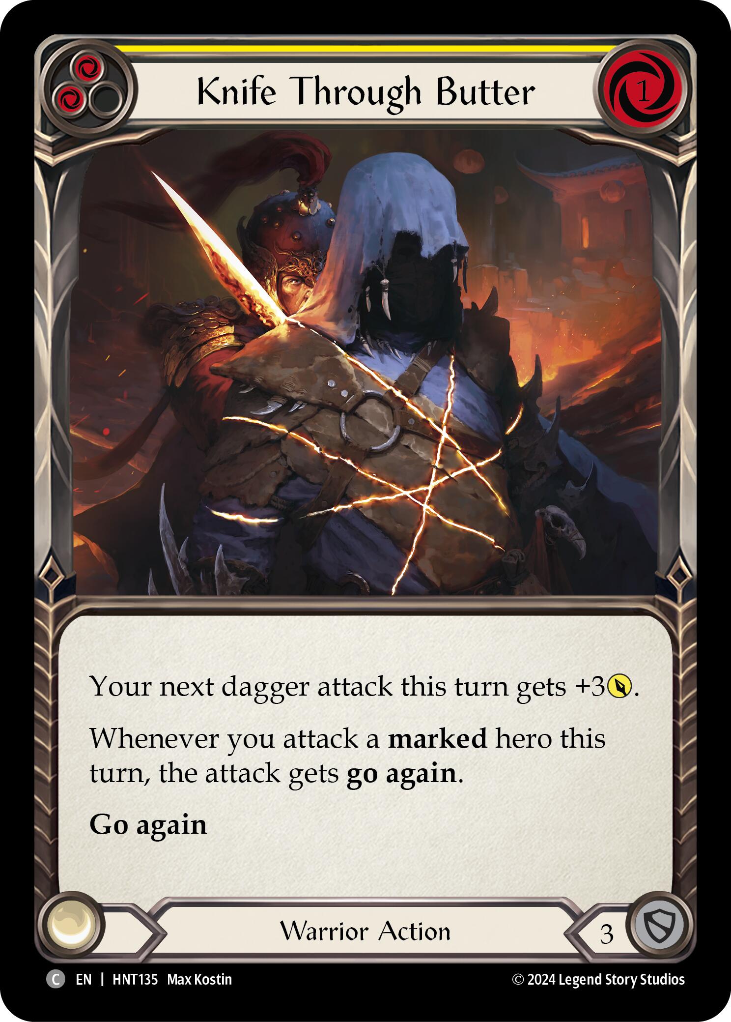 Knife through Butter (Yellow) [HNT135] (The Hunted)  Rainbow Foil | Good Games Modbury