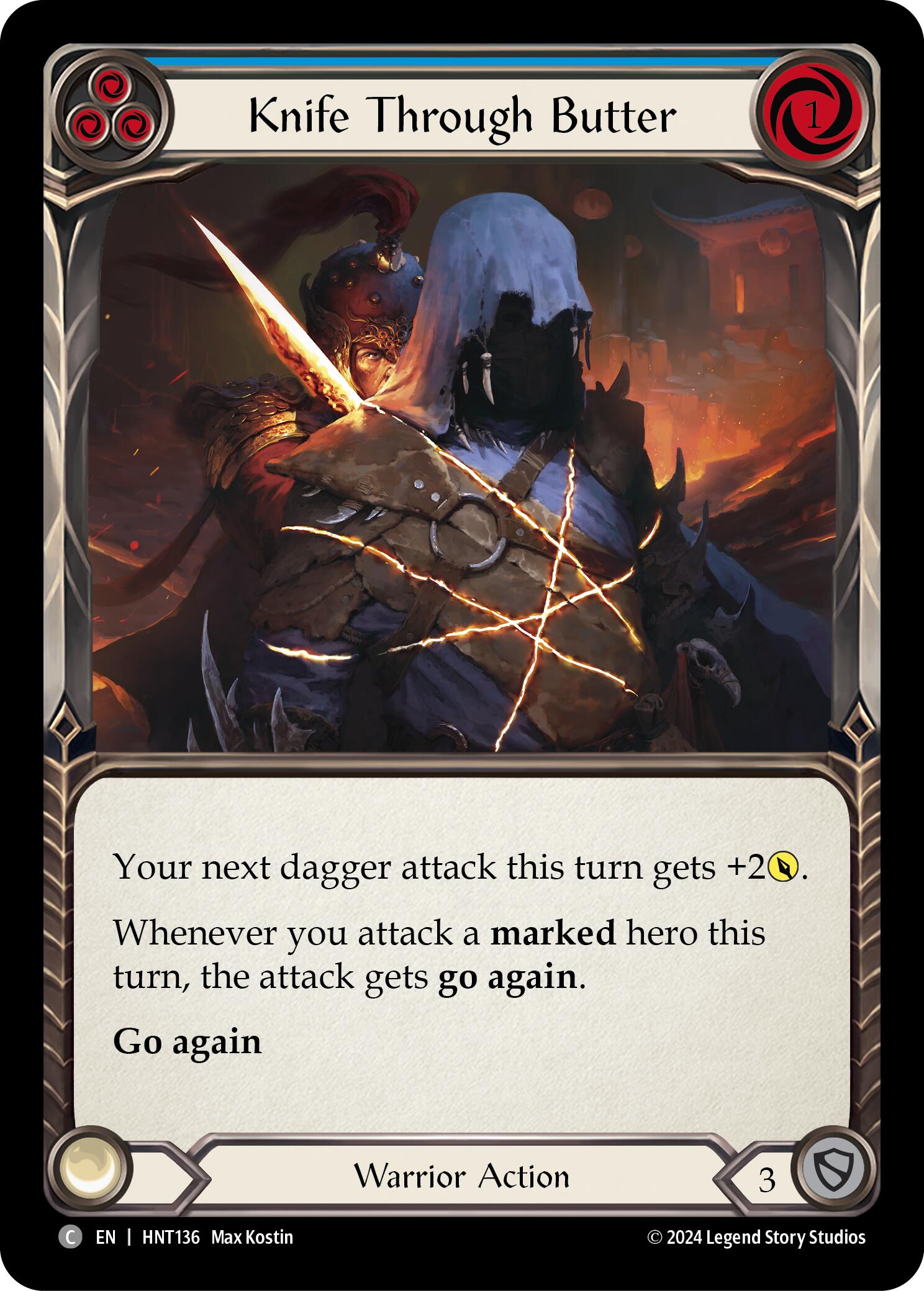 Knife through Butter (Blue) [HNT136] (The Hunted)  Rainbow Foil | Good Games Modbury