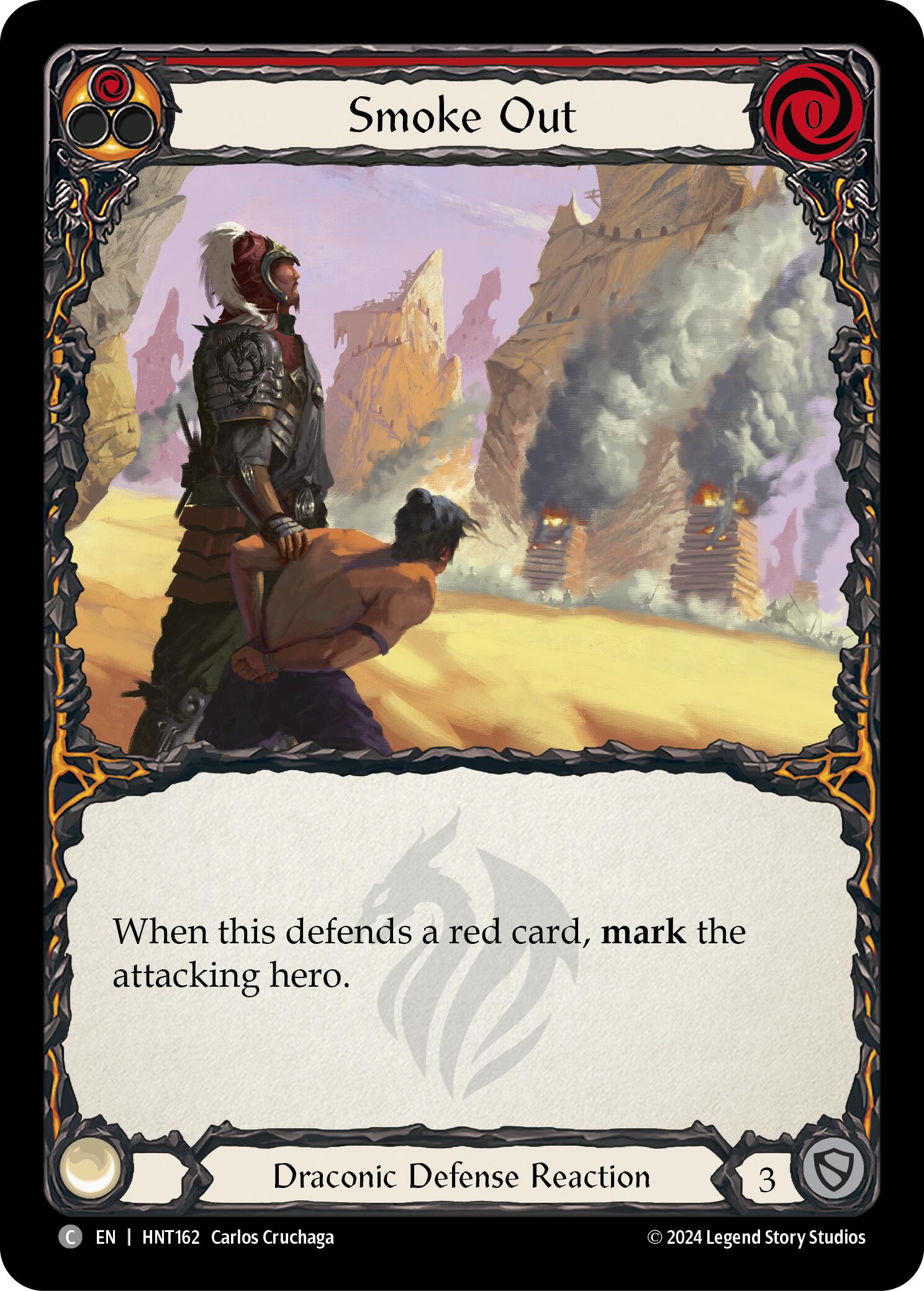 Smoke Out (Red) [HNT162] (The Hunted)  Rainbow Foil | Good Games Modbury