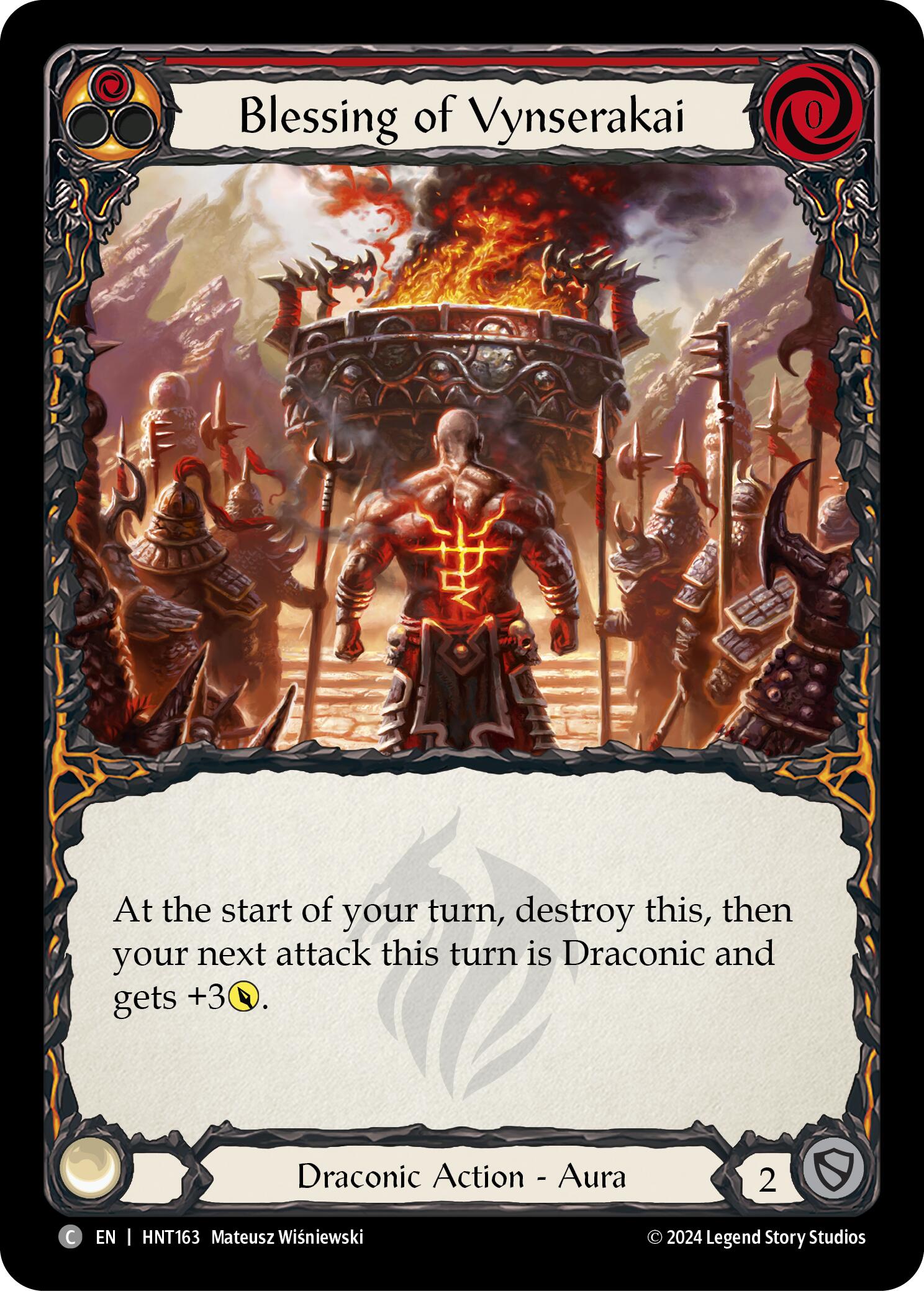 Blessing of Vynserakai (Red) [HNT163] (The Hunted)  Rainbow Foil | Good Games Modbury
