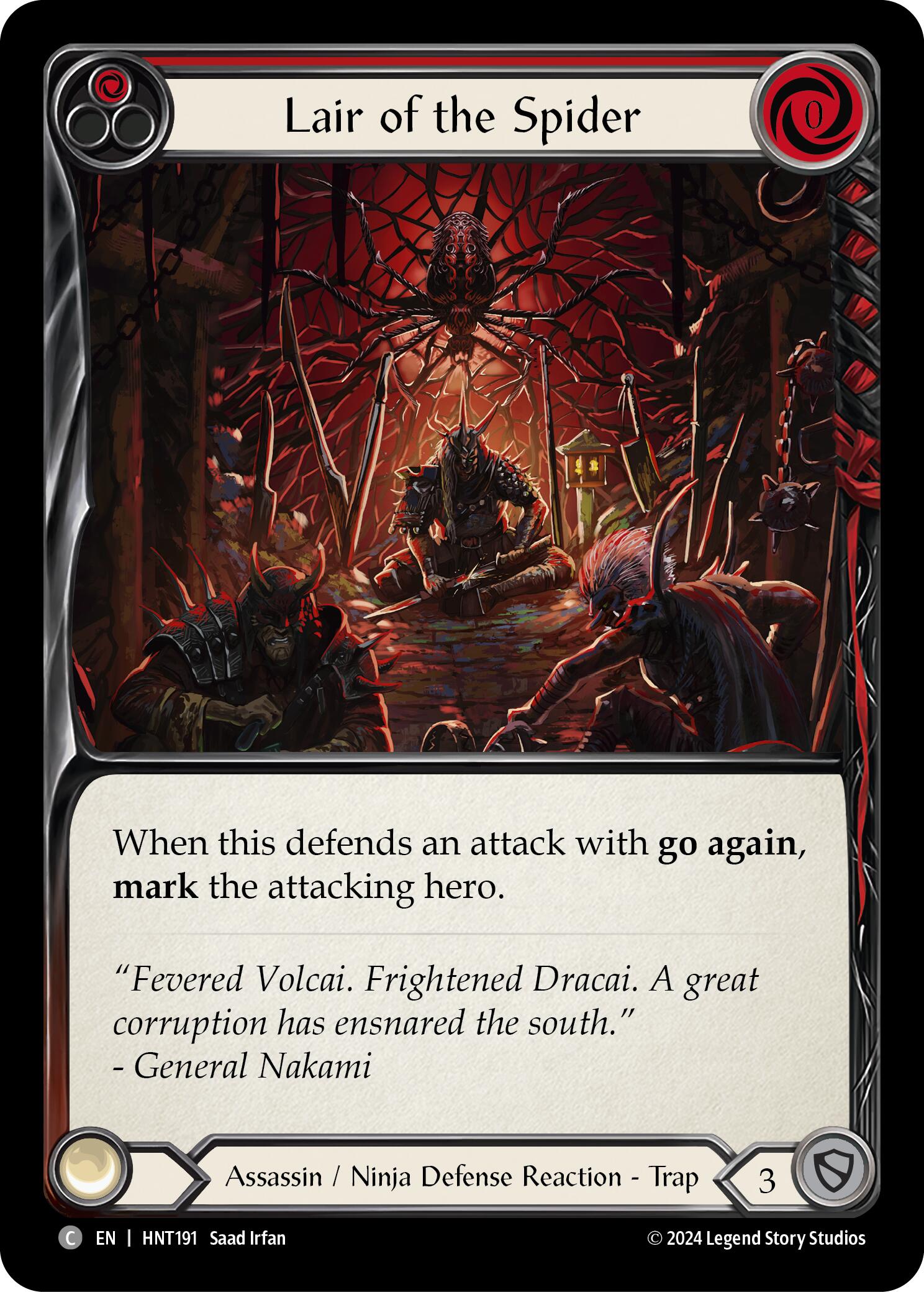 Lair of the Spider (Red) [HNT191] (The Hunted)  Rainbow Foil | Good Games Modbury