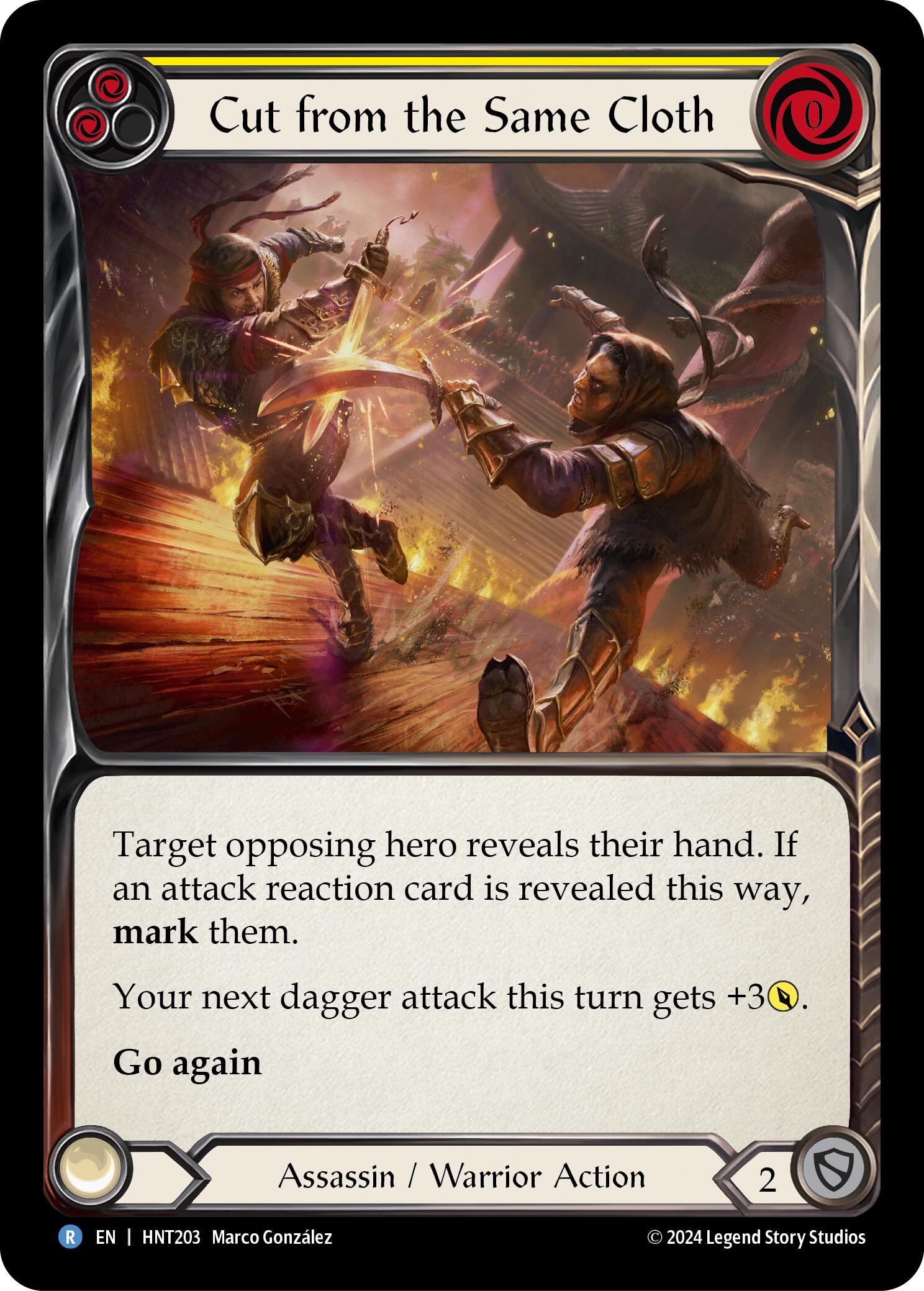 Cut from the Same Cloth (Yellow) [HNT203] (The Hunted)  Rainbow Foil | Good Games Modbury