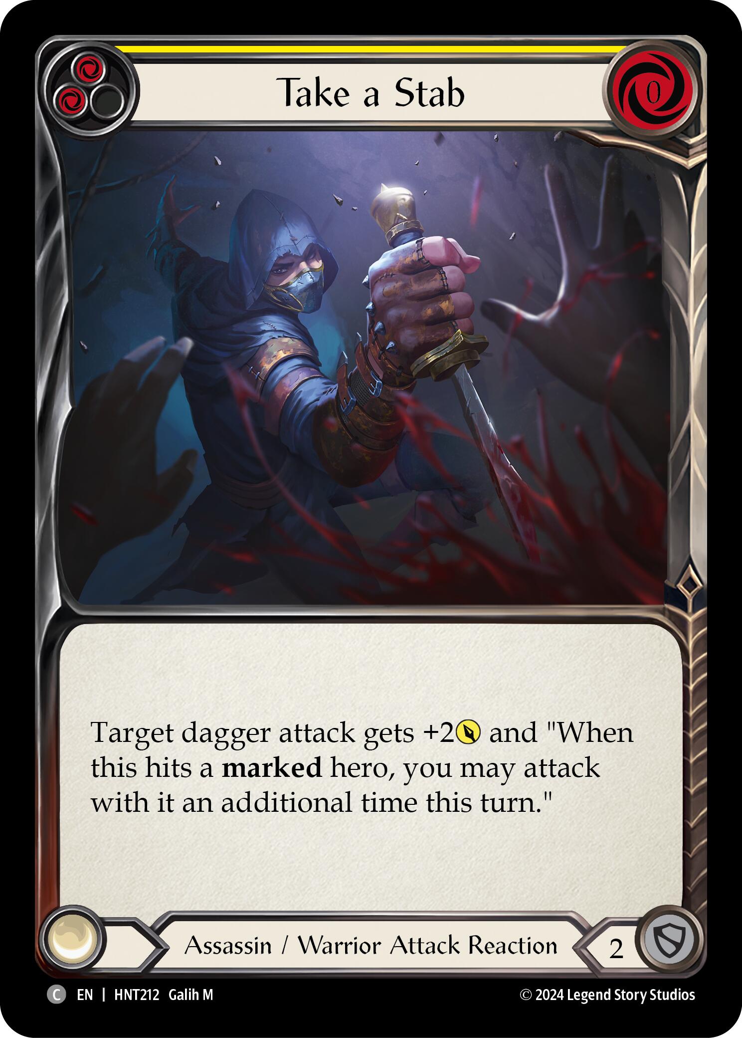 Take a Stab (Yellow) [HNT212] (The Hunted)  Rainbow Foil | Good Games Modbury