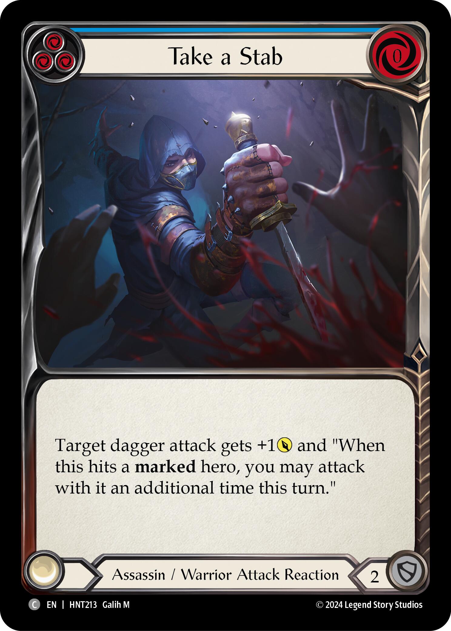 Take a Stab (Blue) [HNT213] (The Hunted)  Rainbow Foil | Good Games Modbury