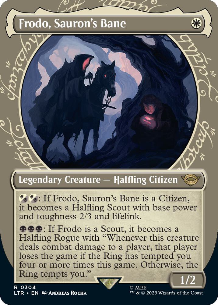 Frodo, Sauron's Bane 304 (Universes Beyond: The Lord of the Rings: Tales of Middle-earth)  - Showcase Foil | Good Games Modbury