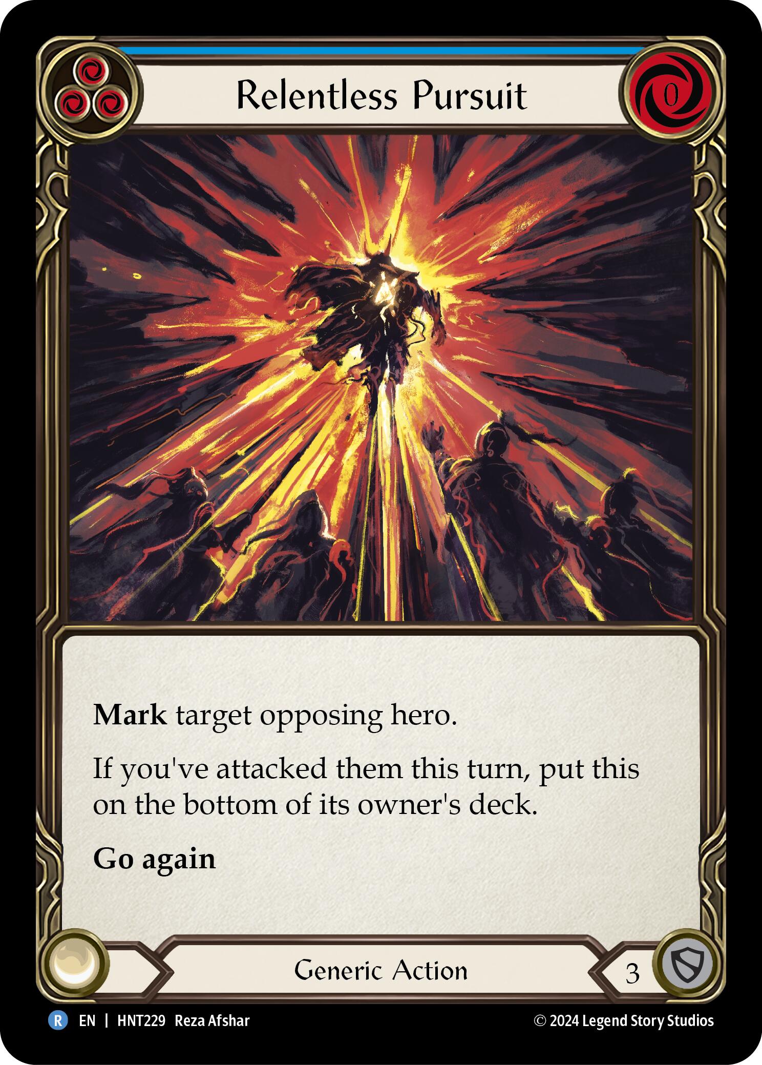 Relentless Pursuit (Blue) [HNT229] (The Hunted)  Rainbow Foil | Good Games Modbury