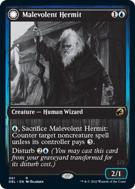 Malevolent Hermit 61/534 (Innistrad: Double Feature)  - Foil | Good Games Modbury