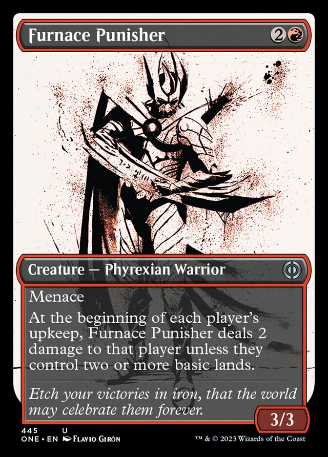 Furnace Punisher (Showcase Ichor Step-and-Compleat Foil) [Phyrexia: All Will Be One] | Good Games Modbury