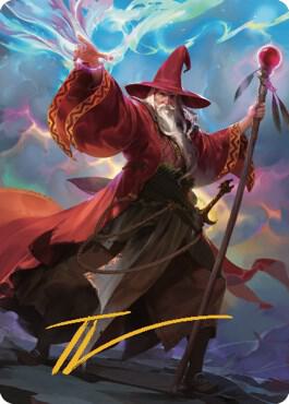 Elminster Art Card 36 81 Gold Stamped Signature 36 (Art Series: Commander Legends: Battle for Baldur's Gate)  | Good Games Modbury