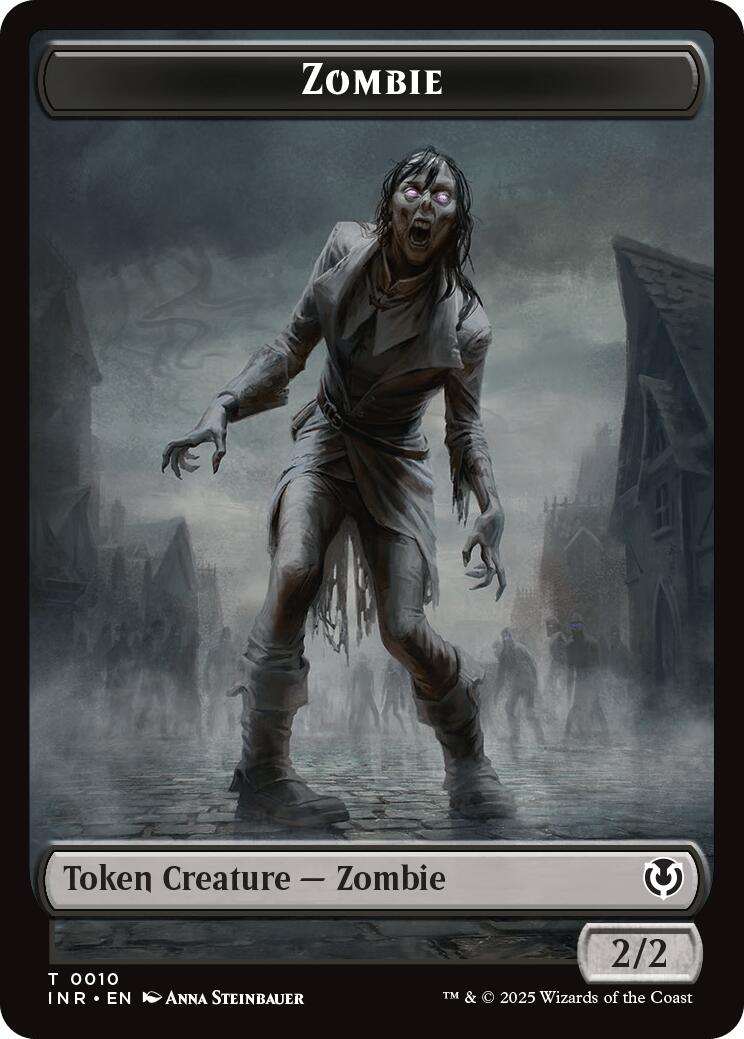 Zombie (0010) // Blood Double-Sided Token [Innistrad Remastered Tokens] | Good Games Modbury