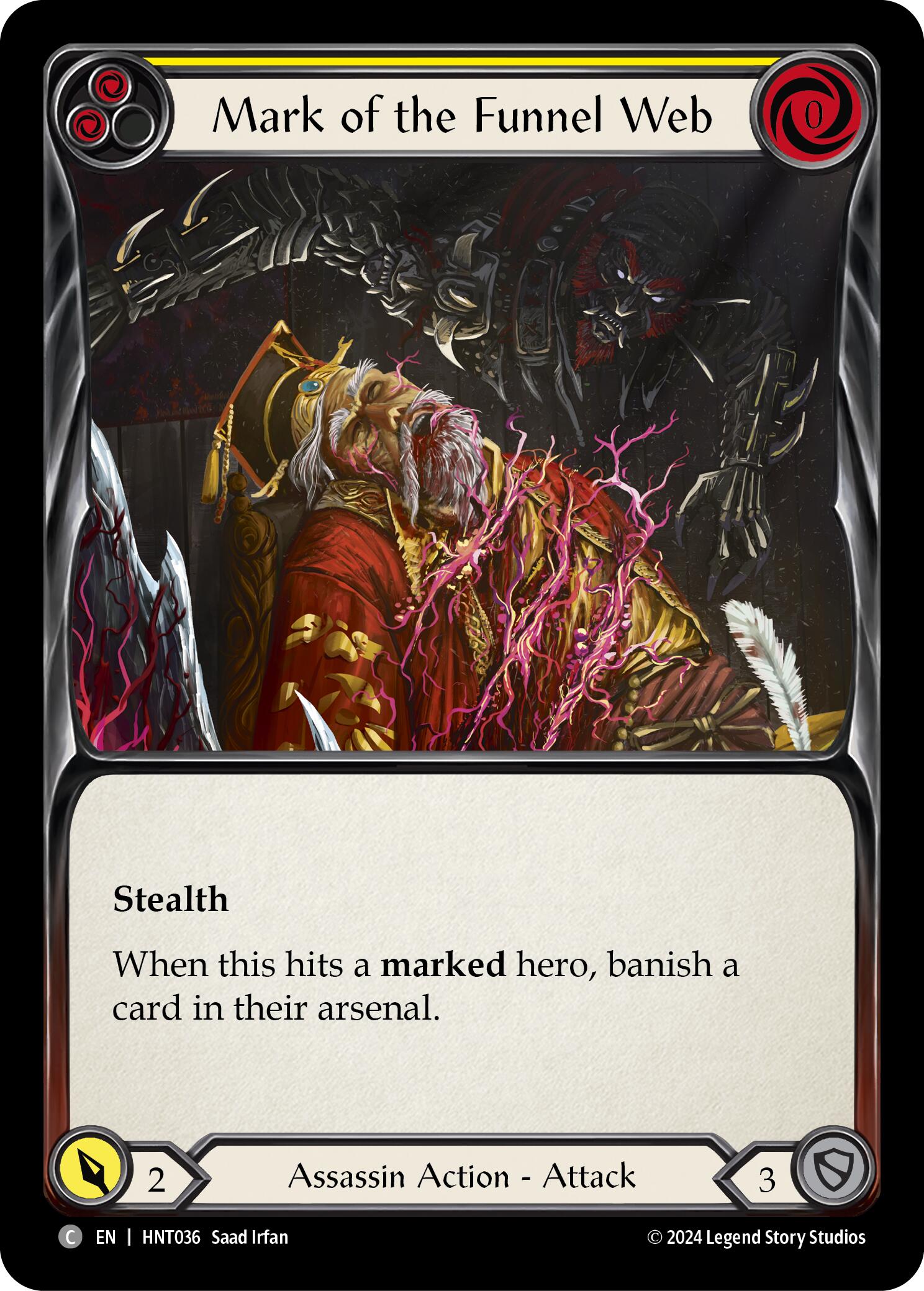 Mark of the Funnel Web (Yellow) [HNT036] (The Hunted)  Rainbow Foil | Good Games Modbury