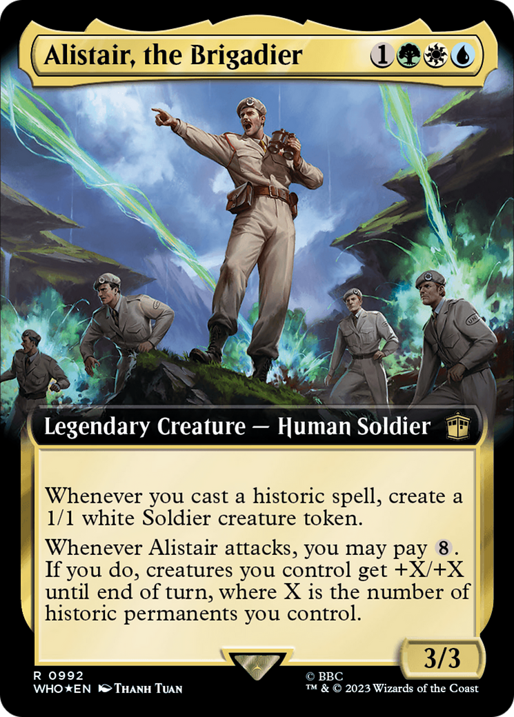 Alistair, the Brigadier (Extended Art) (Surge Foil) [Doctor Who] | Good Games Modbury