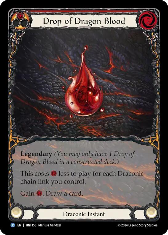 Drop of Dragon Blood (Red) (Extended Art) [HNT155] (The Hunted)  Rainbow Foil | Good Games Modbury