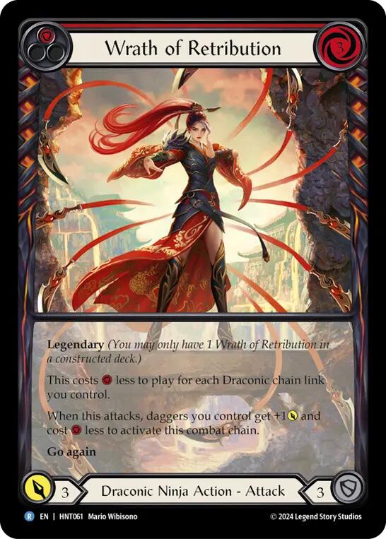 Wrath of Retribution (Red) (Extended Art) [HNT061] (The Hunted)  Rainbow Foil | Good Games Modbury