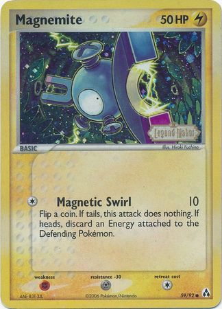 Magnemite (59/92) (Stamped) [EX: Legend Maker] | Good Games Modbury