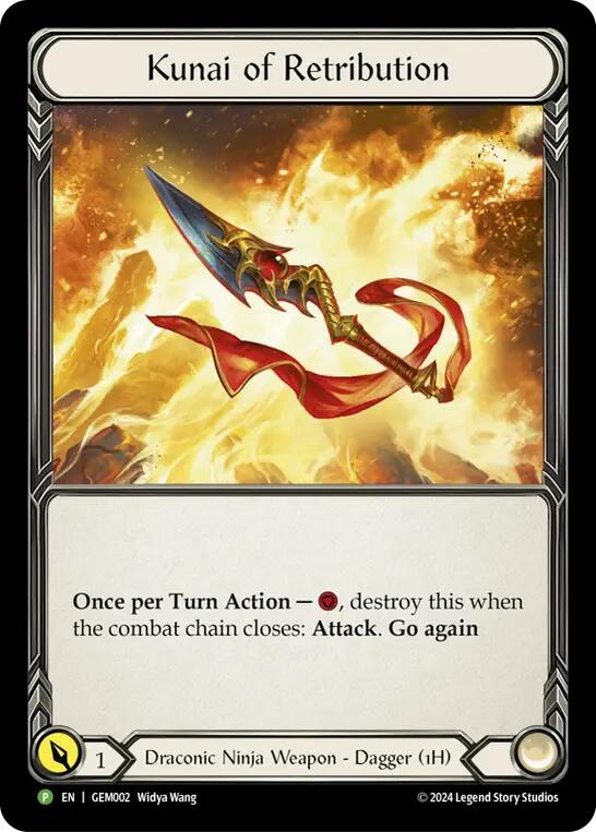 Kunai of Retribution [GEM002] (GEM Pack 1)  Cold Foil | Good Games Modbury