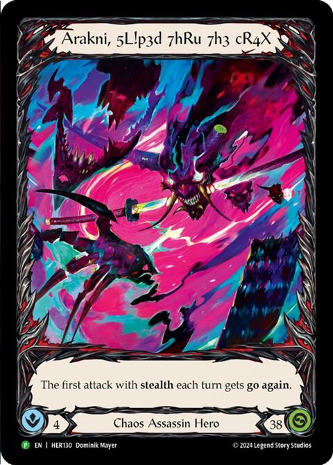 Arakni, 5L!p3d 7hRu 73h cR4X (Extended Art) [HER130] (Promo)  Cold Foil | Good Games Modbury