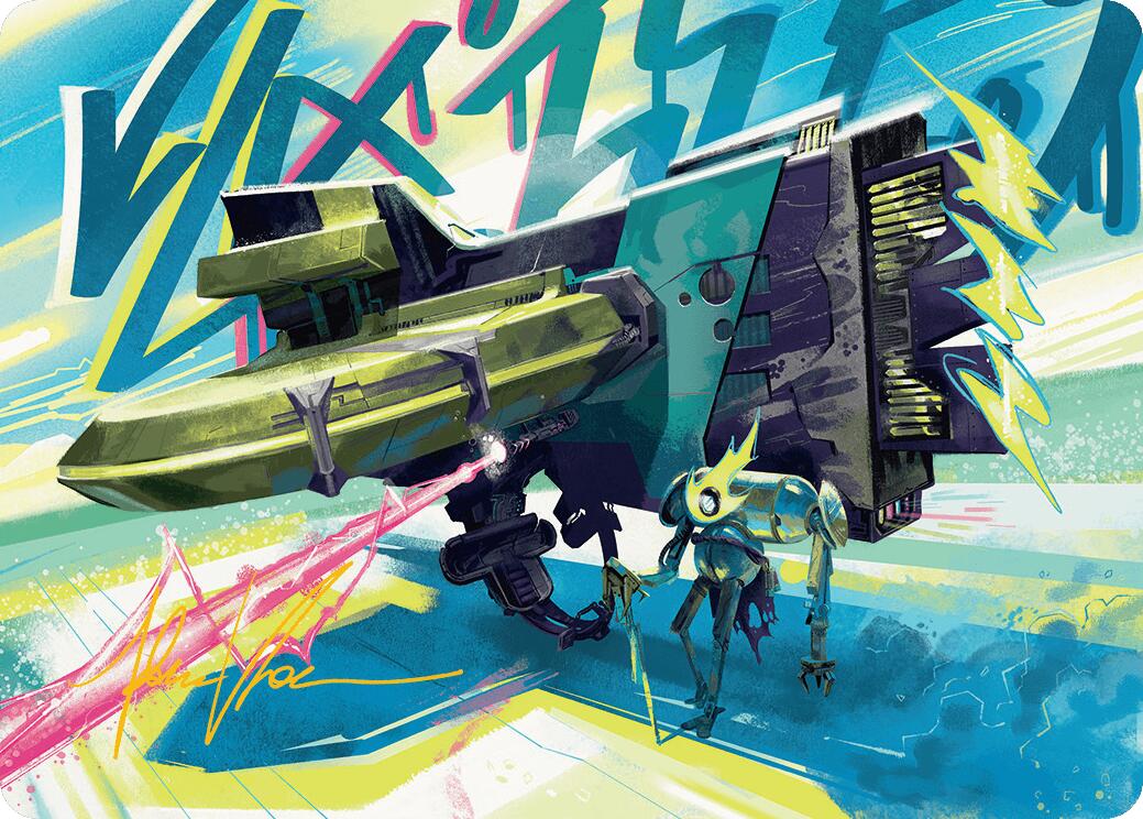 Salvation Engine Art Card (Gold-Stamped Signature) [Aetherdrift Art Series] | Good Games Modbury