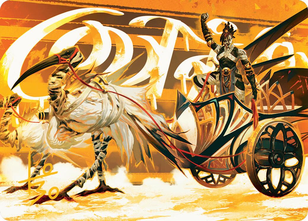 Skyseer's Chariot Art Card (Gold-Stamped Signature) [Aetherdrift Art Series] | Good Games Modbury