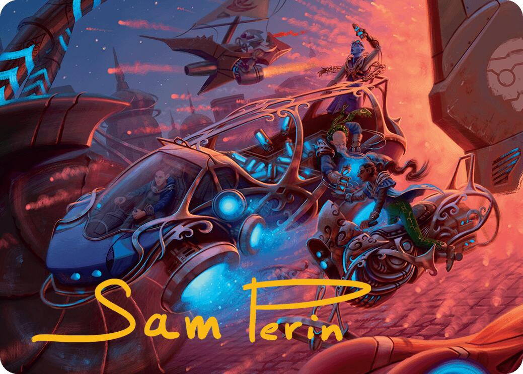 Rangers' Refueler Art Card (Gold-Stamped Signature) [Aetherdrift Art Series] | Good Games Modbury