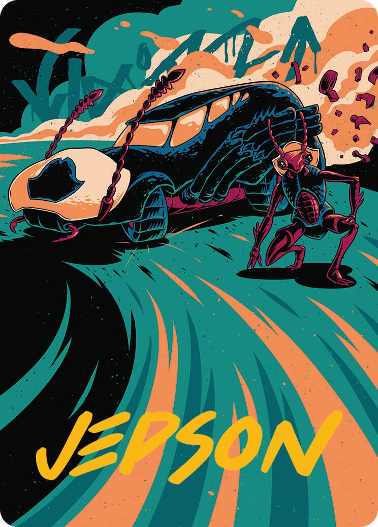 Carrion Cruiser Art Card (Gold-Stamped Signature) [Aetherdrift Art Series] | Good Games Modbury