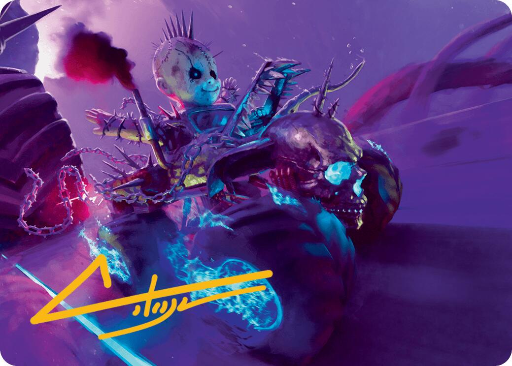 Pactdoll Terror Art Card (Gold-Stamped Signature) [Aetherdrift Art Series] | Good Games Modbury