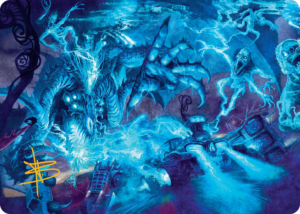 The Speed Demon Art Card (Gold-Stamped Signature) [Aetherdrift Art Series] | Good Games Modbury