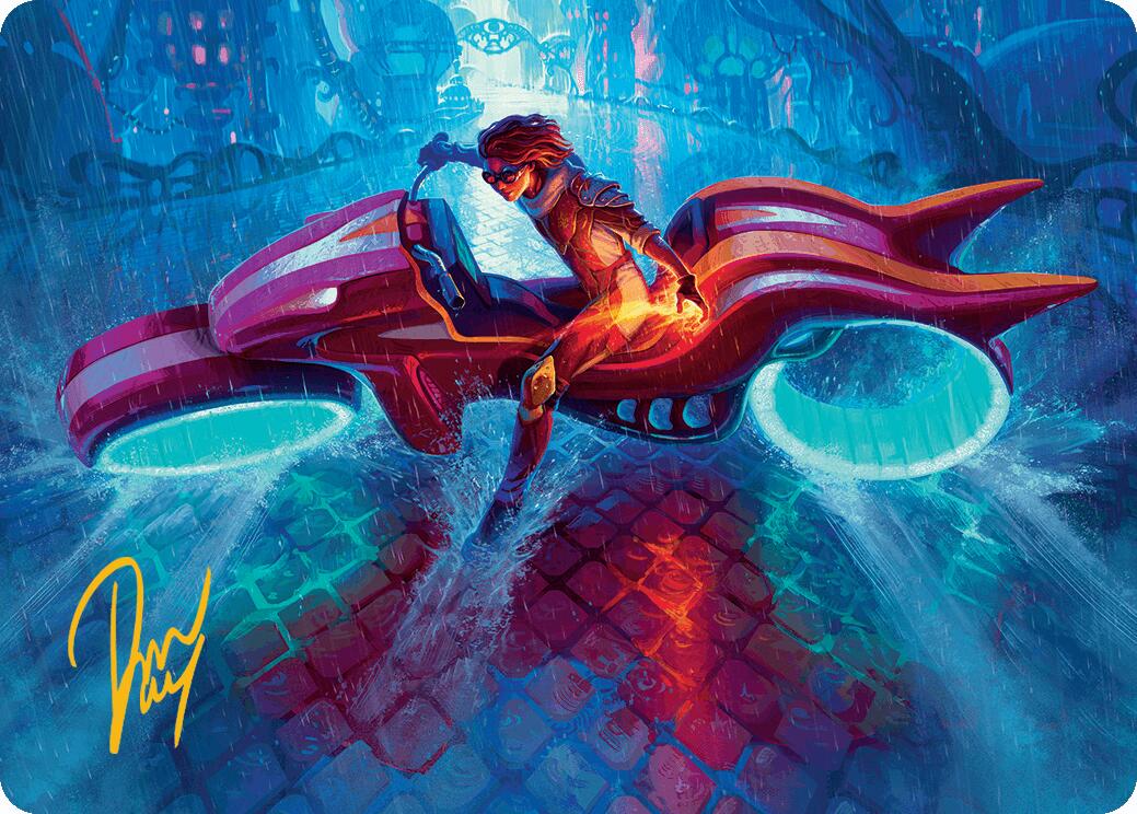 Chandra, Spark Hunter Art Card (Gold-Stamped Signature) [Aetherdrift Art Series] | Good Games Modbury