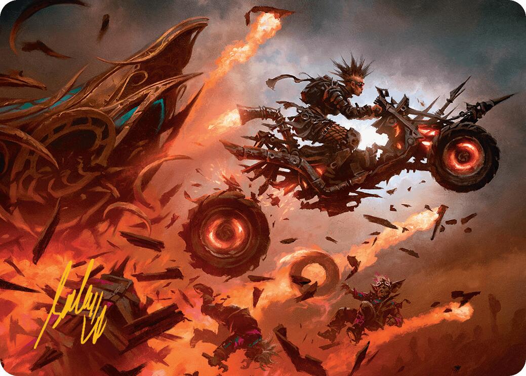 Gastal Blockbuster Art Card (Gold-Stamped Signature) [Aetherdrift Art Series] | Good Games Modbury