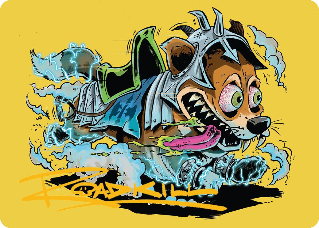 District Mascot Art Card (50/54) (Gold-Stamped Signature) [Aetherdrift Art Series] | Good Games Modbury