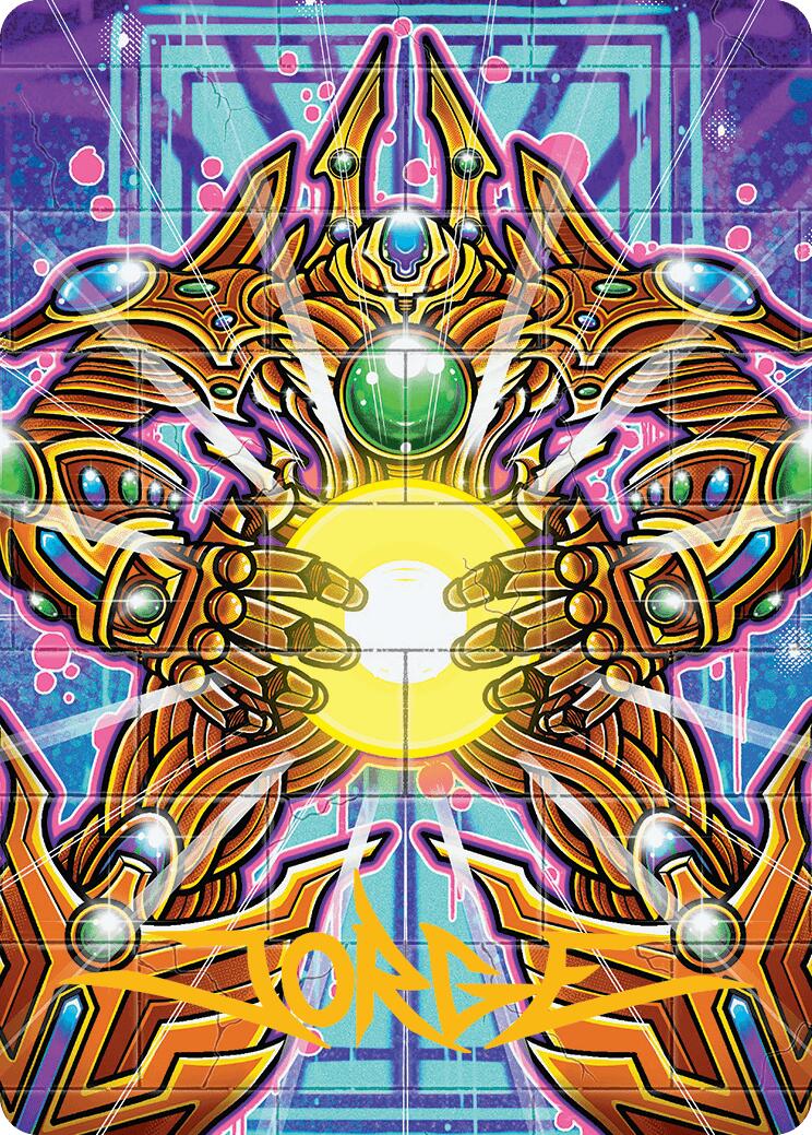 Brightglass Gearhulk Art Card (Gold-Stamped Signature) [Aetherdrift Art Series] | Good Games Modbury
