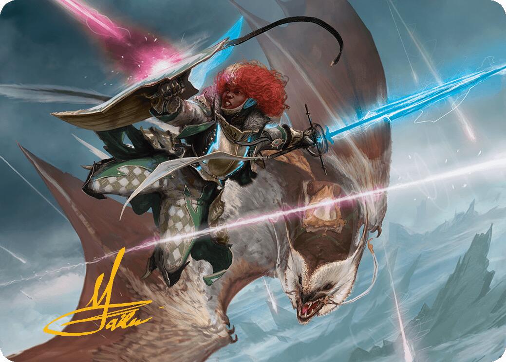 Caradora, Heart of Alacria Art Card (14/54) (Gold-Stamped Signature) [Aetherdrift Art Series] | Good Games Modbury